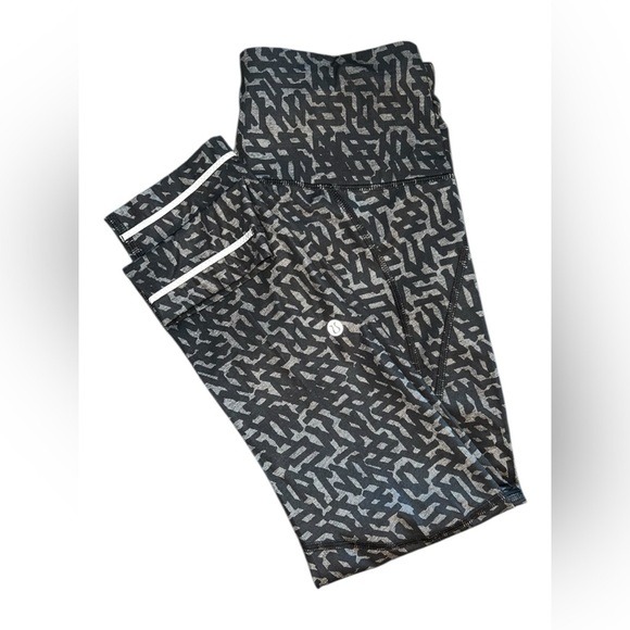 Lululemon All-Sport Crop Heathered Net Pop Black Multi Legging Size - Picture 1 of 3